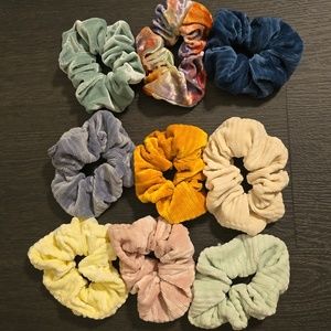 Hair Scruchies - set of 9